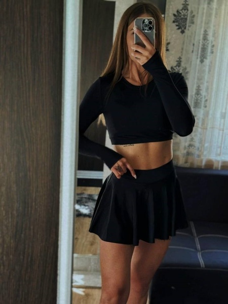 Спідниця-шорти жіноча спортивна - чорний XS A7017-2929 фото