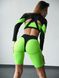 Комплект женский спортивный (велосипедки, топ и рашгард) - салатовый M 501369121-29252 фото 6
