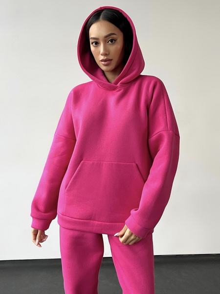 Жіночий теплий костюм (джогери та худі) - рожевий XS-S 500102-0024 фото
