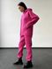 Женский теплый костюм (джоггеры и худи) - розовый M-L 500102-00241 фото 3