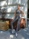 Комплект женский спортивный (лосины и топ) - серый M 50903895-26262 фото 7