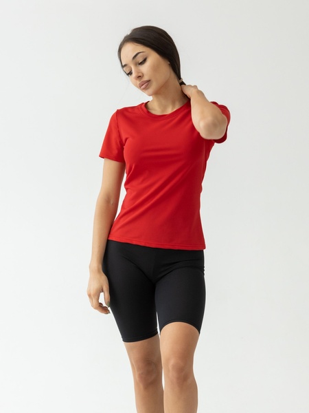 Жіноча спортивна футболка - червоний S 3184-00201 фото