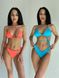 Комплект жіночий (купальник та купальник) - помаранчевий та блакитний XS 507799-4416 фото 1
