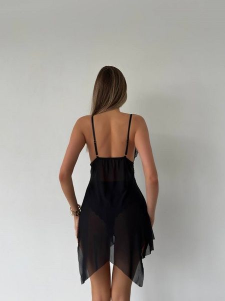 Романтична білизна Women's lingerie set (peignoir, briefs) - black S  in Black color &mdash; product photo, SKU 109-DO3598