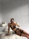 Women's lingerie set (bra, briefs, belt, garters) S - black 109-DO2932 photo 5