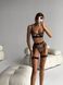 Women's lingerie set (bra, briefs, belt, garters) S - black 109-DO2932 photo 4