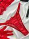 Women's lingerie set (bra, briefs, gloves) M - red 109-DO3357-1 photo 6