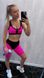 Спортивний жіночий комплект - топ сітка та велосипедки Push-up - рожевий XS А501385-2424 фото 1
