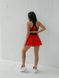 Юбка-шорты женская спортивная - красный - чёрный M 7017-29202 фото 5