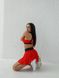 Юбка-шорты женская спортивная - красный - чёрный M 7017-29202 фото 10