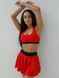 Юбка-шорты женская спортивная - красный - чёрный M 7017-29202 фото 6