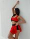 Юбка-шорты женская спортивная - красный - чёрный M 7017-29202 фото 7