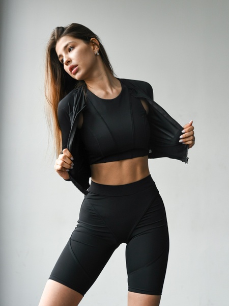 Женская спортивная кофта - черная M 3271-00292 фото