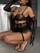 Damski komplet bielizny (bustier, pas, figi, gartery) - czarny S 109-DO3941 photo 4