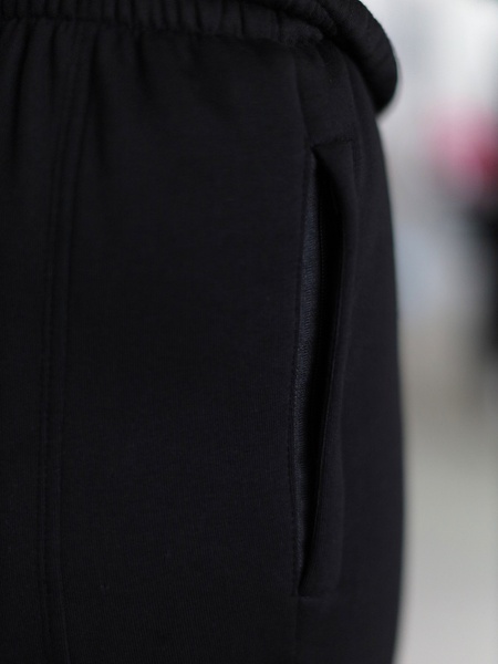 Жіночий теплий костюм (джогери та кофта) - чорний M-L 50804565-00291 фото
