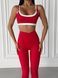 Women's set sports (leggings, top and sweater) - red XS 5099405560-132020 photo 6