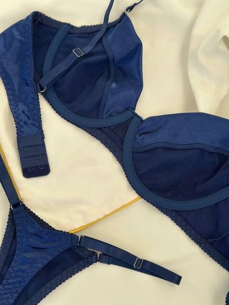 Романтична білизна Women's lingerie set (bustier, briefs) - blue S Nova Vega in Blue color &mdash; product photo, SKU 109-DO3820/2