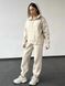 Жіночий теплий костюм (джогери та худі) - бежевий XS-S 50804575-0012 фото 1