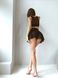 Комплект женский (юбка сетка, топ и плавки высокие) - черный M 50178506-6629292 фото 3