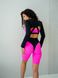 Комплект женский спортивный (велосипедки, топ и рашгард) - розовый M F501369121-2424292 фото 2
