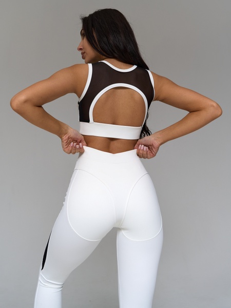 Комплект жіночий спортивний (лосини та топ) - білий XS 50991520-6613 фото