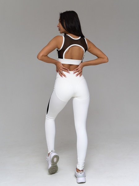 Комплект женский спортивный (лосины и топ) - белый XS 50991520-6613 фото