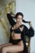 Women's lingerie set (bra, briefs, robe) S - black 109-DO2257 photo 6