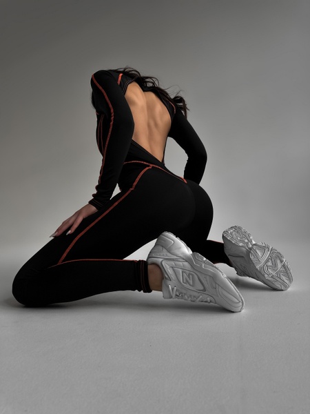 Комплект жіночий спортивний (комбінезон та купальник) - чорний XS 5060991-2944 фото