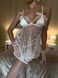 Women's lingerie set (peignoir, briefs) - white One Size 109-DO3291/1 photo 1