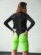 Комплект женский спортивный (велосипедки, топ и кофта) - салатовый M 50136971-29252 фото 2