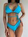 Комплект женский (купальник и купальник) - черный и голубой XS 507799-2916 фото 3