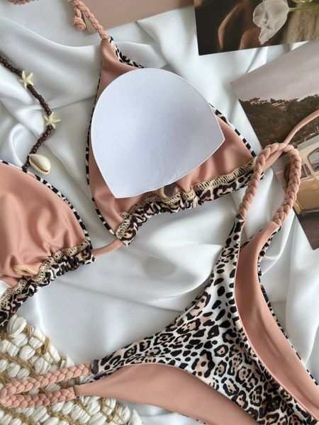 Роздільні купальники Women's two-piece swimsuit M - leopard  in Леопардовий color &mdash; product photo, SKU 109-SW3524-1