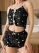 Women's pyjamas (top, shorts) - black S 109-DO3563 photo 1