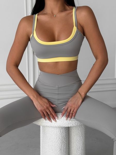 Комплект трійка Women's set sports (leggings, top and sweater) - grey XS Nova Vega in Gray color &mdash; product photo, SKU 5099405560-172626