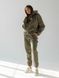 Women's warm fleece suit - joggers and hoodie - khaki M-L 500102-00451 photo 1