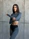 Комплект женский спортивный (лосины и рашгард) - серый M 501475-26262 фото 4