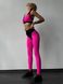 Спортивний жіночий комплект - топ сітка і лосини Push-up - рожевий M 501485-24242 фото 3