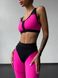 Спортивний жіночий комплект - топ сітка і лосини Push-up - рожевий M 501485-24242 фото 4