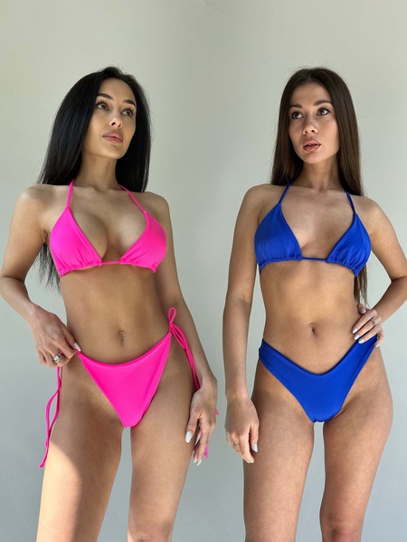 Комплект женский (купальник и купальник) - розовый и синий XS 507799-2431 фото
