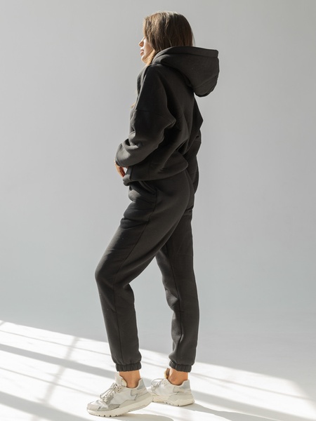 Жіночі теплі джогери - чорний M-L 801088-00291 фото