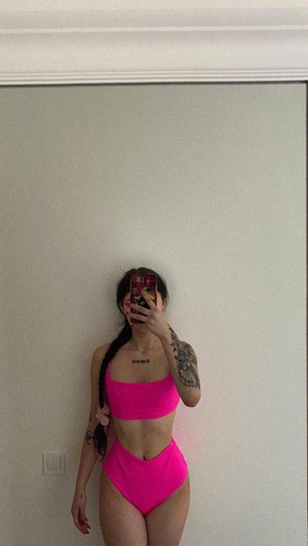 Комплект жіночий (високі плавки та топ) - рожевий XS A4055-2424 фото