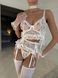 Damski komplet bielizny (bustier, figi, pas, pończochy) - biały S 109-DO3894 photo 1